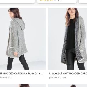 Zara hooded knit cardigan